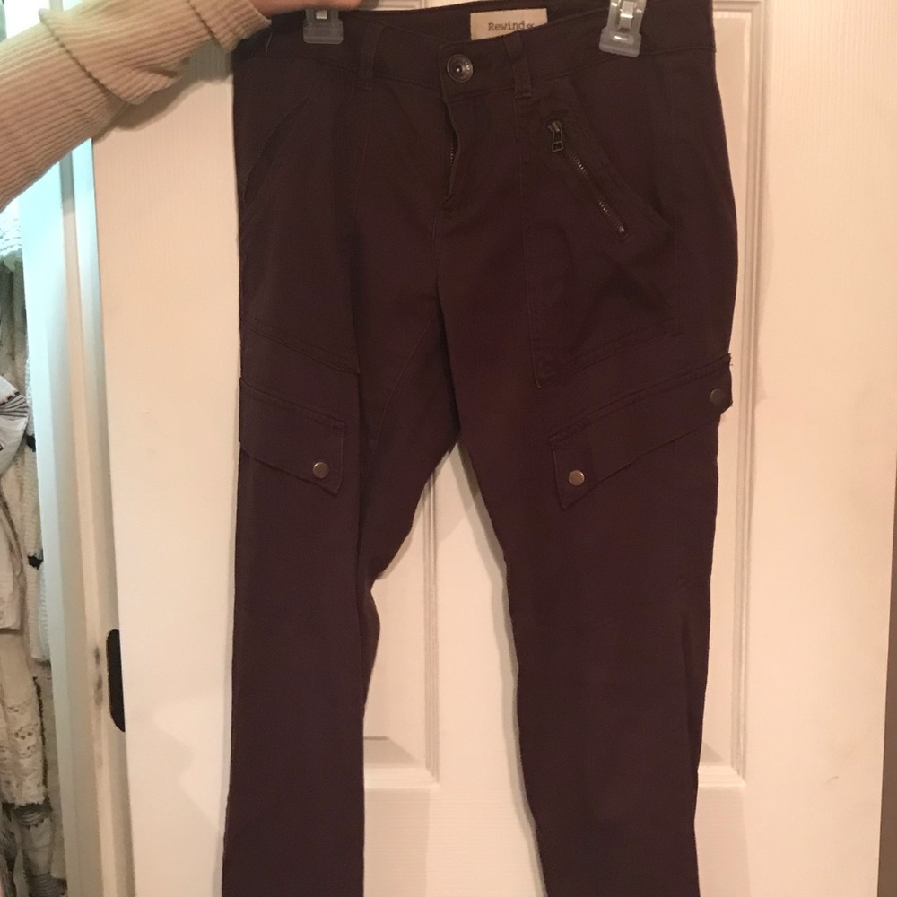 Burgundy joggers